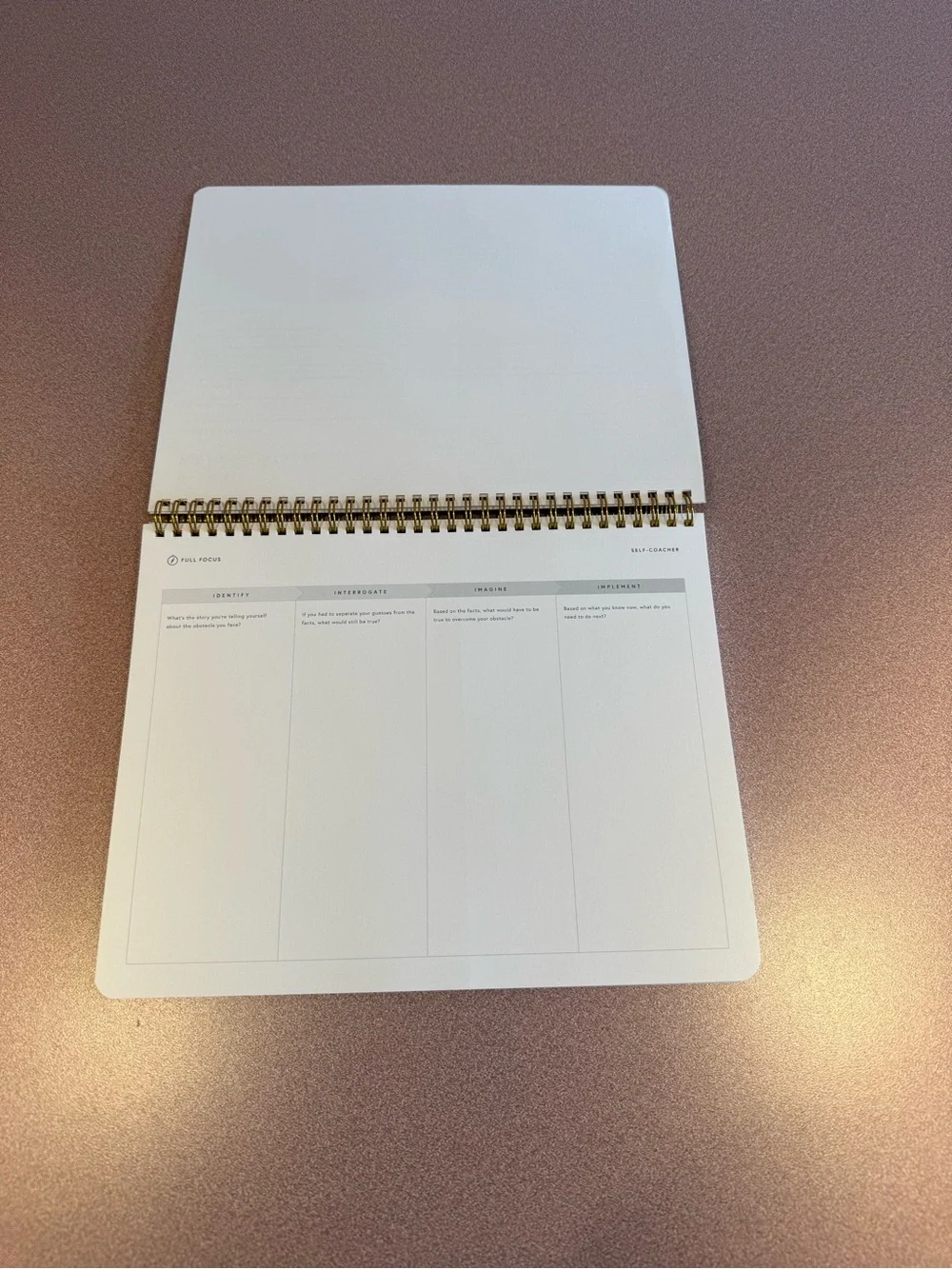 NEW Full Focus Self-Coacher Journal Planner Workbook